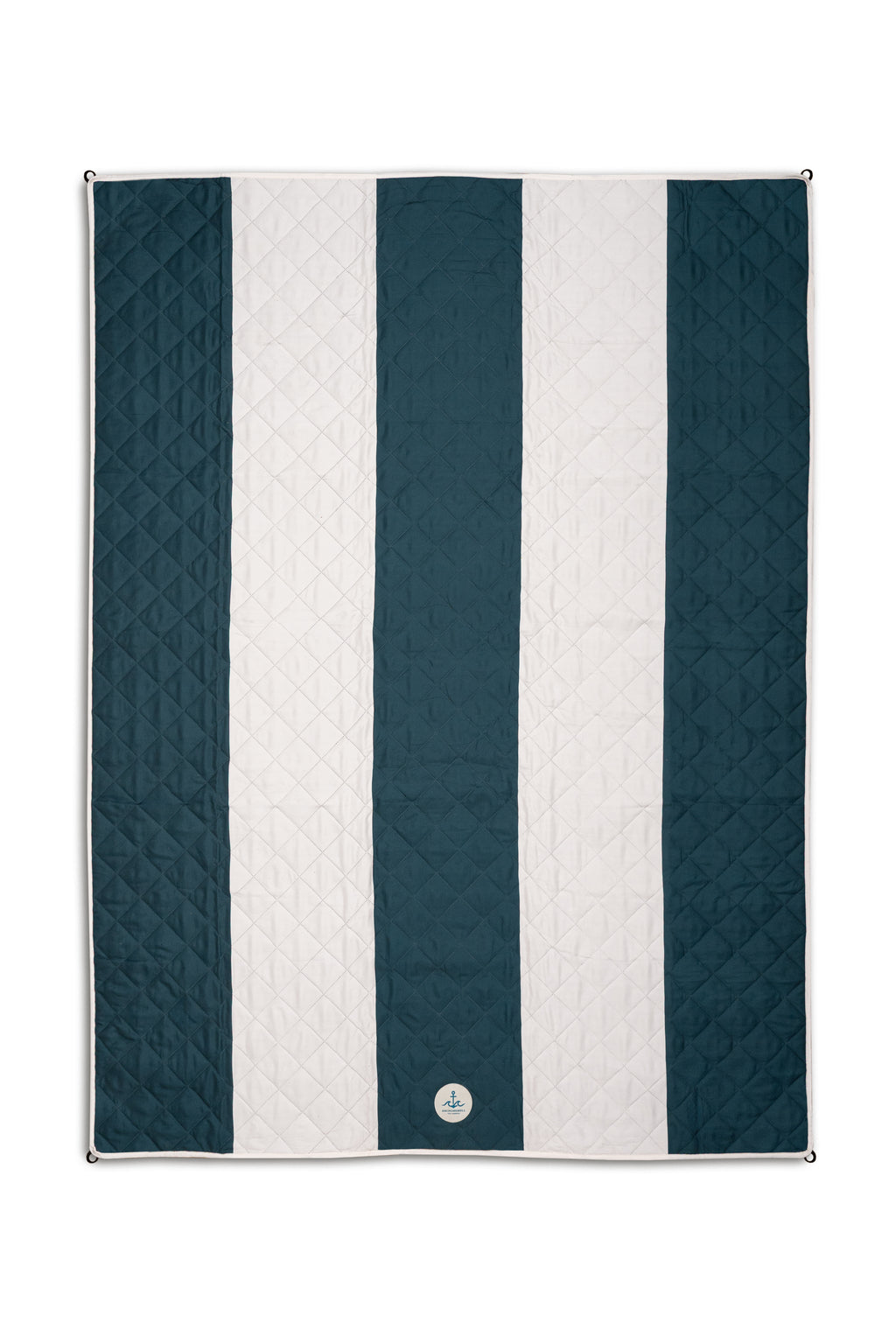 ANCHORSWELL windfeste & wasserabweisende Picknickdecke, 150 x 200cm, Schiefergrau & Beige