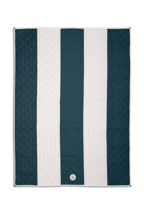 ANCHORSWELL windfeste & wasserabweisende Picknickdecke, 150 x 200cm, Schiefergrau & Beige